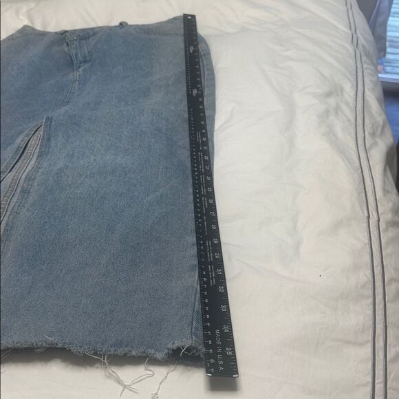 Denim asymmetrical at zipper maxi skirt - Picture 8 of 8